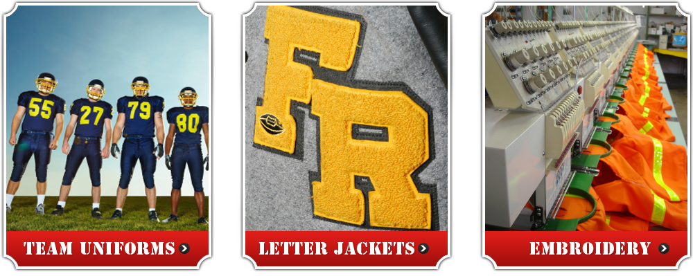 Team Uniforms, Letter Jackets, Embroidery